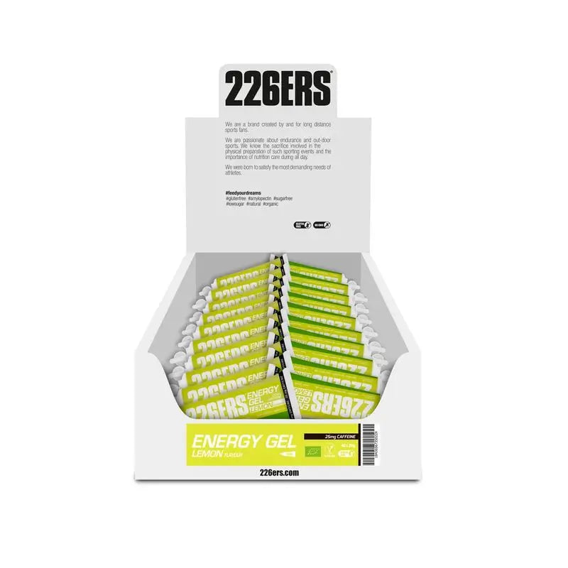 226Ers Energy Gel 25Gr Gel Energético Limón - 25Mg Cafeína, 40x25 gr