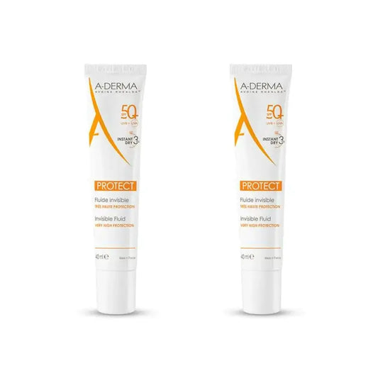 A-Derma Aderma Protect Invisible Sun Fluid Spf50+, 2X40 Ml