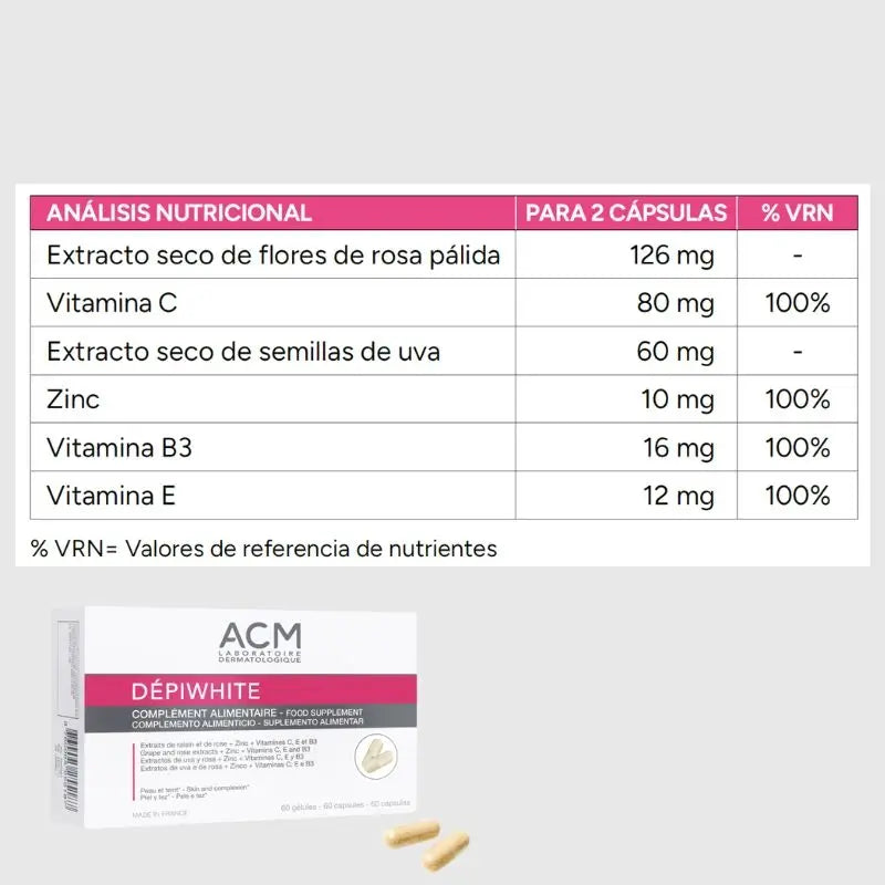 Acm Laboratoires Dépiwhite Food Supplement , 60 capsules