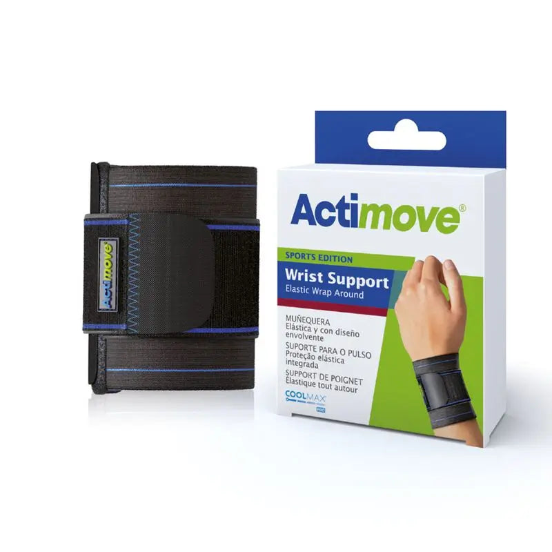 Actimove Muñequera Elástica Ajustable, Talla Universal