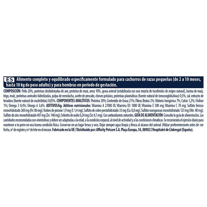 Advance Canine Puppy Mini Pollo Arroz 7,5Kg, pienso para perros