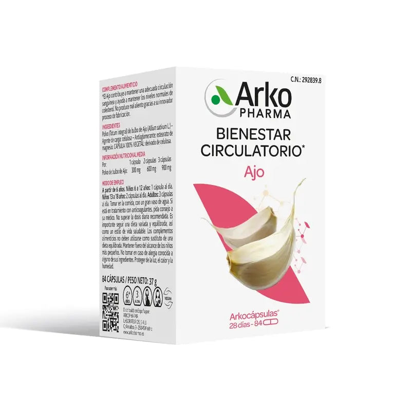 Arkocápsulas Garlic 84 Capsules Arkopharma