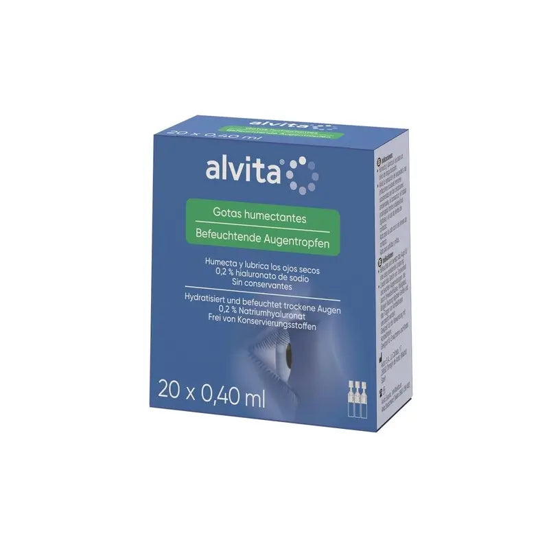 Alvita Moisturising Drops With Hyaluronic Acid 20X0,4 Ml, 20 Units x 0,4 ml