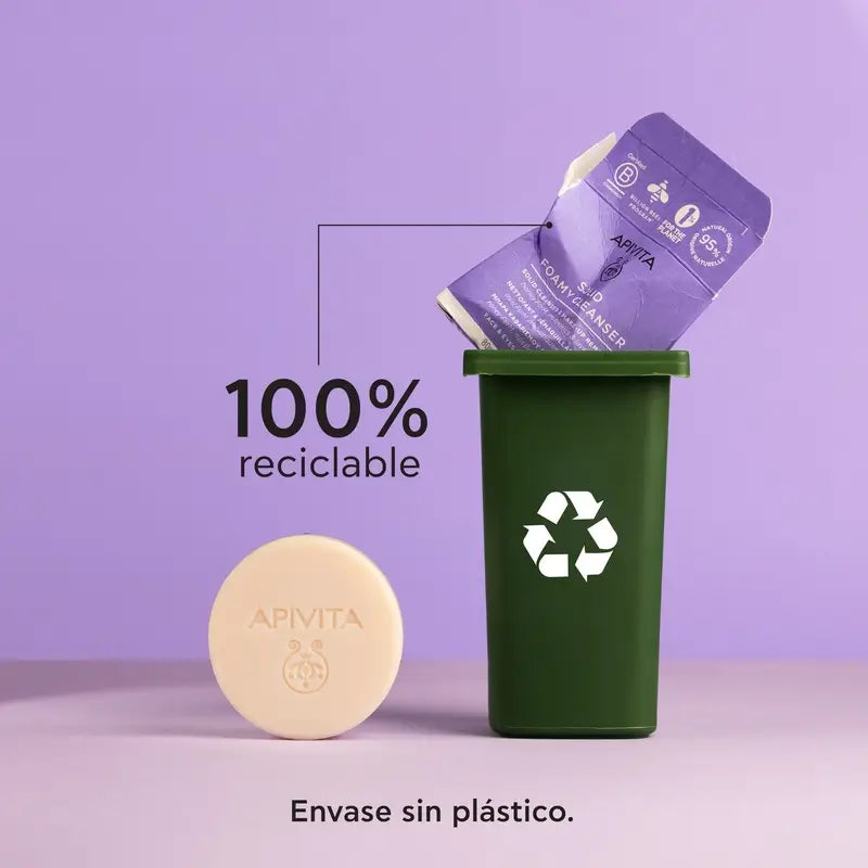 Apivita Cleanser & Make-up Remover Solid Face & Eye Cleanser, 80 G