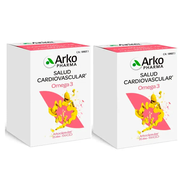 Arkopharma Arkocápsulas Omega 3, Pack 2 x 100 Capsules