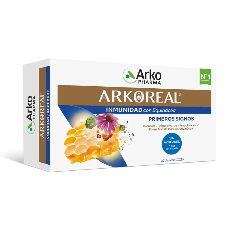 Arkoreal Royal Jelly Immunity SUGAR FREE 20 Ampoules - Arkopharma