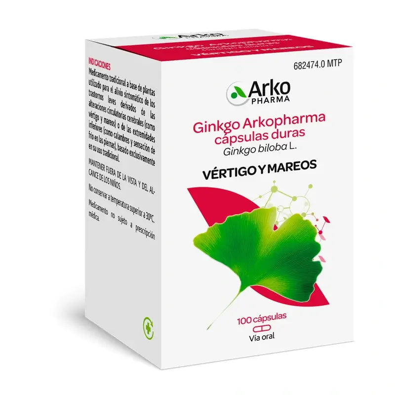 Arkocápsulas Ginkgo Biloba 100 Capsules Arkopharma