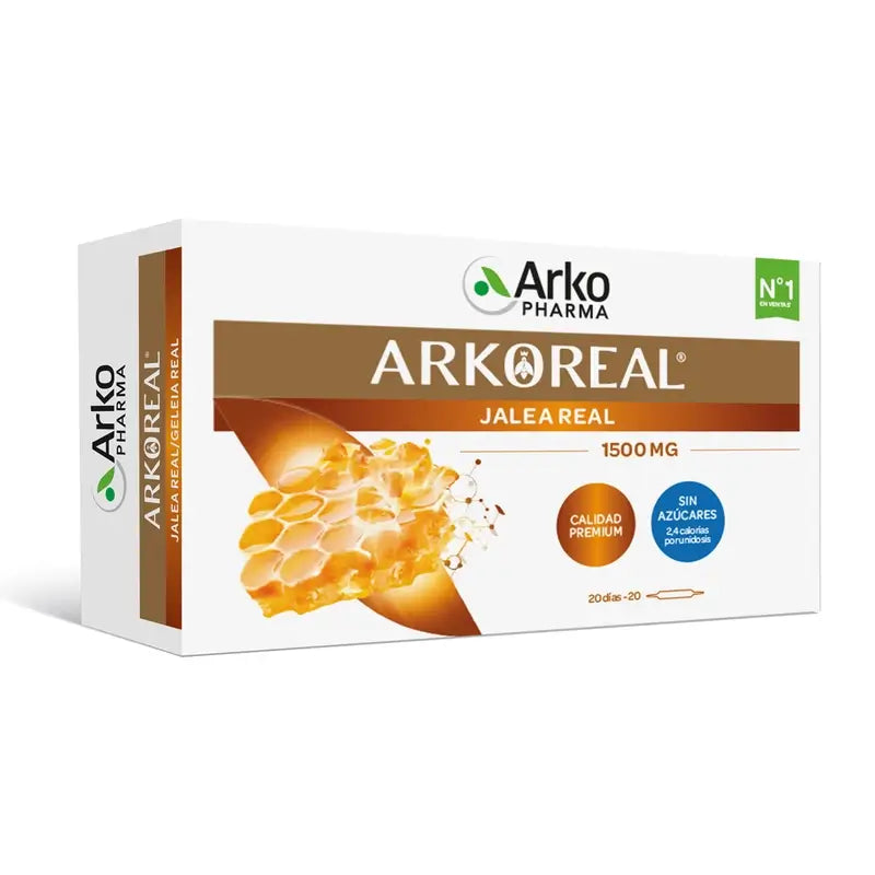 Arkoreal Royal Jelly Fresh 1500mg NO SUGAR 20 Ampoules - Arkopharma