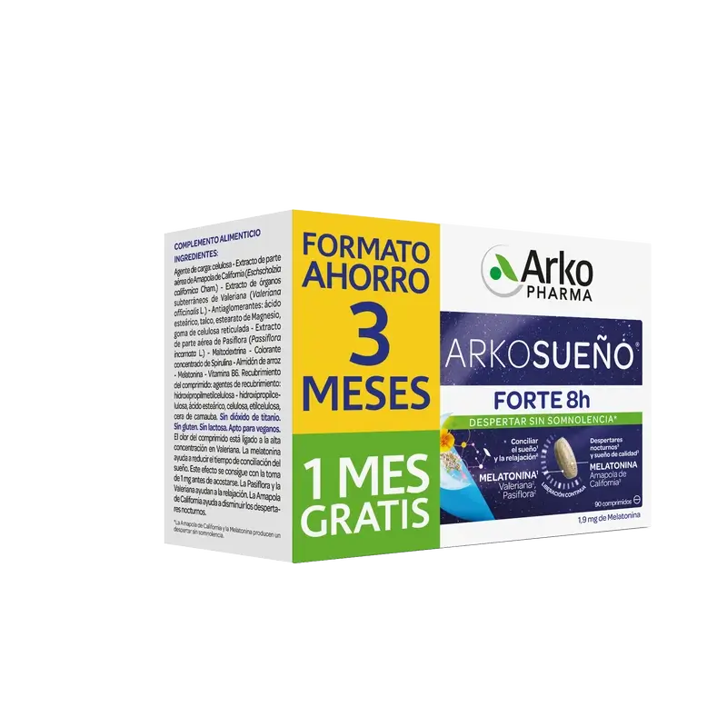 Arkosueño Forte 8 Hours 1 Month Free, 60+30 Capsules
