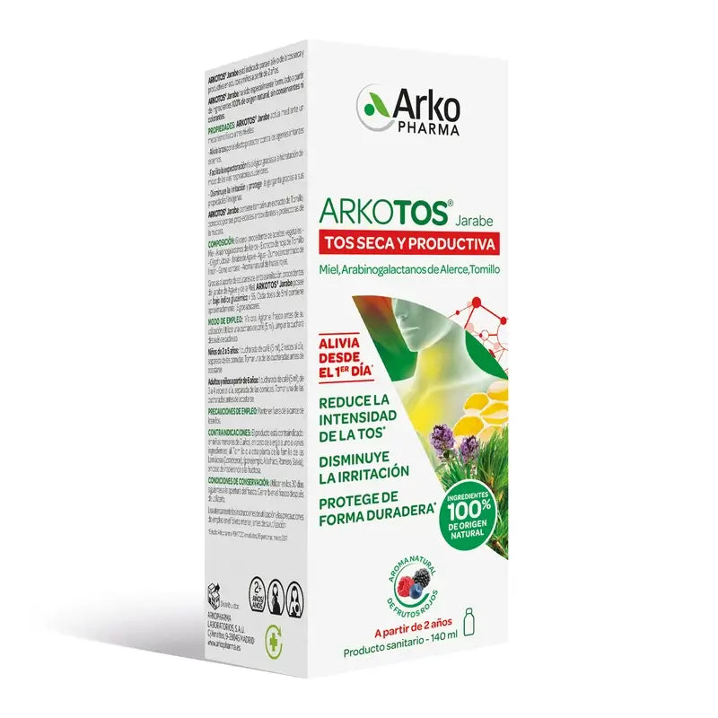 Arkotos Dry and Productive Cough 140ml Arkopharma