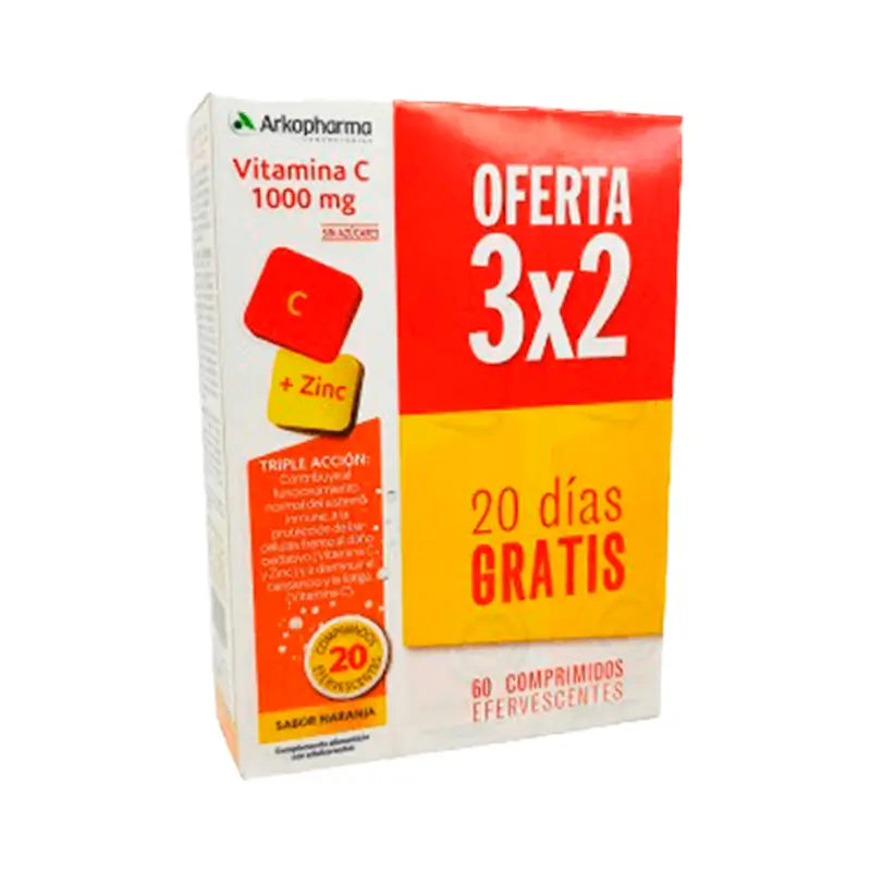 Arkovital Vitamina C 1000mg Pack 3x2 60 Comprimidos Arkopharma