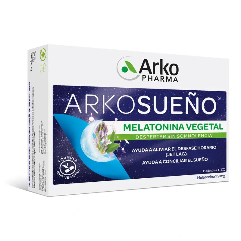 Arkosueño Melatonin 100% Vegetal 15 Capsules Arkopharma