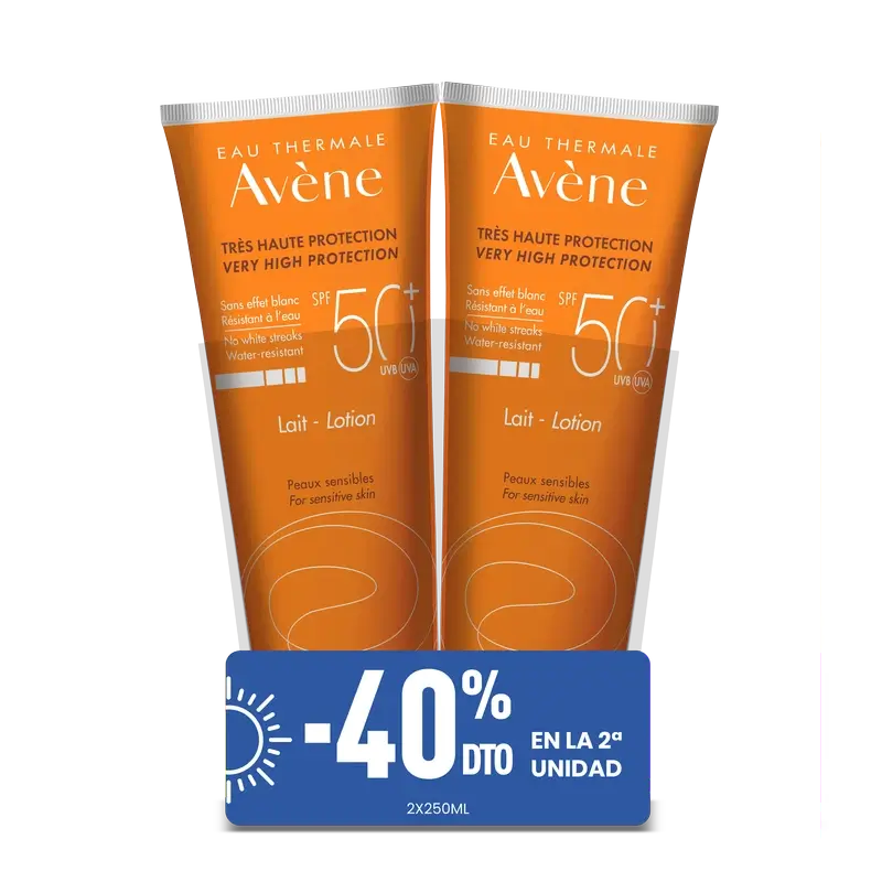 Avene Eau Thermale Milk Spf 50+ Pack 2 X 250Ml