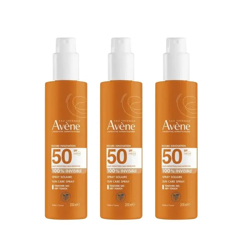 Avene Sun Spray Sensitive Skin Spf 50+, 3 x 200 ml