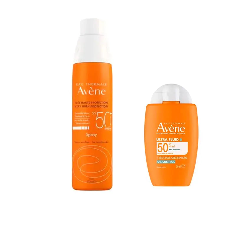 Avene Ultra Invisible Fluid Spf50 50 Ml + Spray Spf 50+ Children 200 Ml