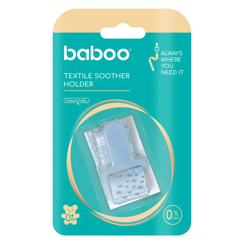 Baboo Dummy Holder 0+ Months Blue Haze, 1 piece