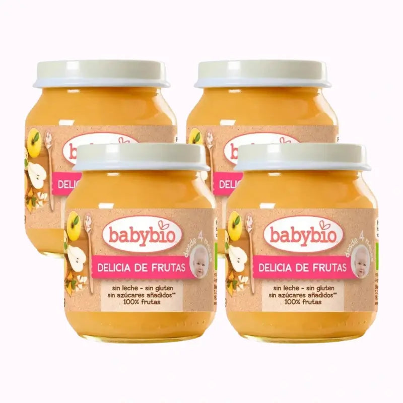 Babybio Fruit Delight, Pack 4 x 130 grams