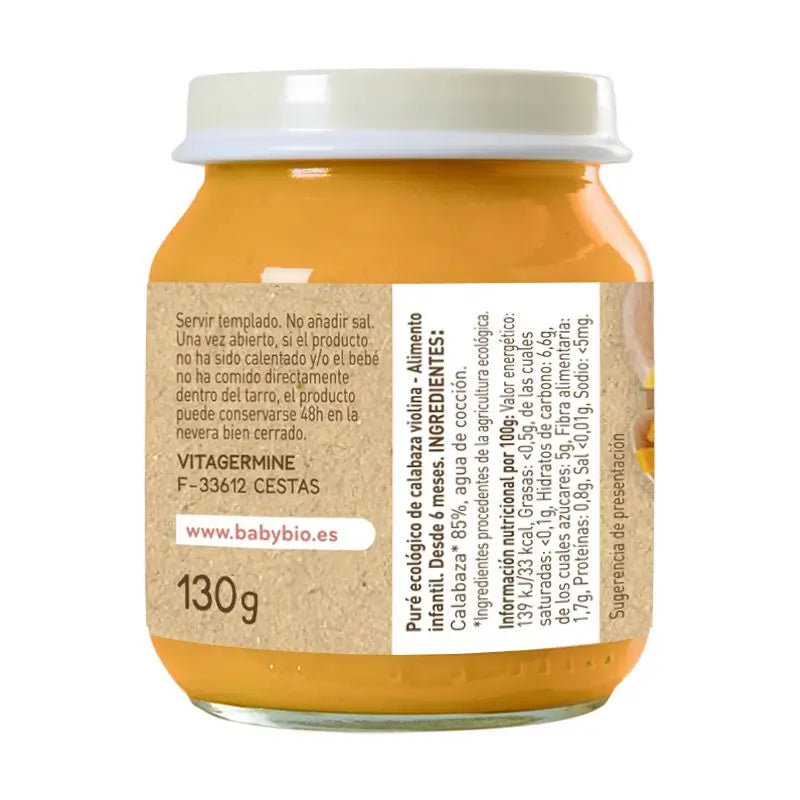 Babybio Pumpkin Jar, 130 g