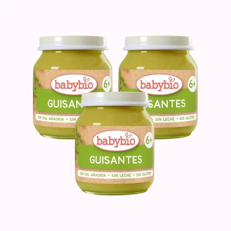 Babybio Babybio Peas, Pack 3 x 130 grams