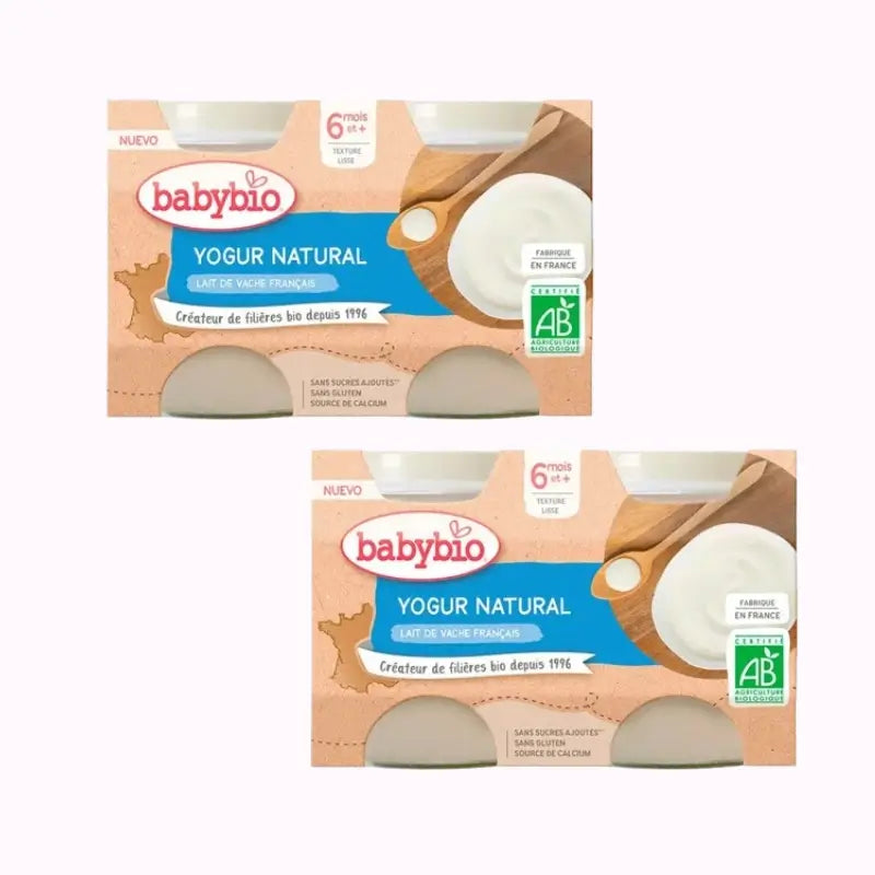 Babybio Natural Cow Yoghurt, Pack 2 x 2X130 g