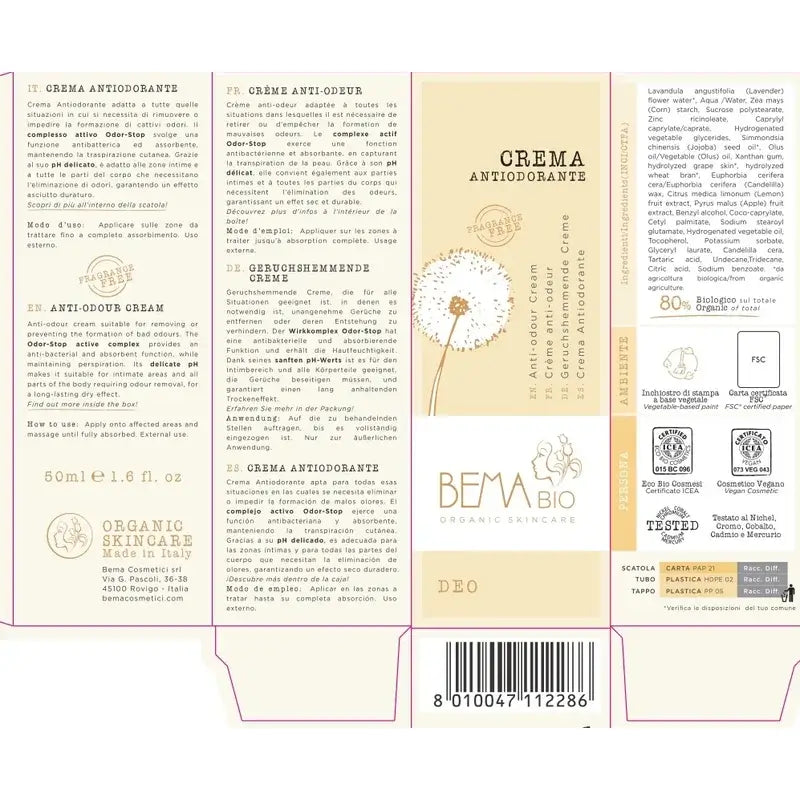 Bema Antiodorant Cream , 50 ml