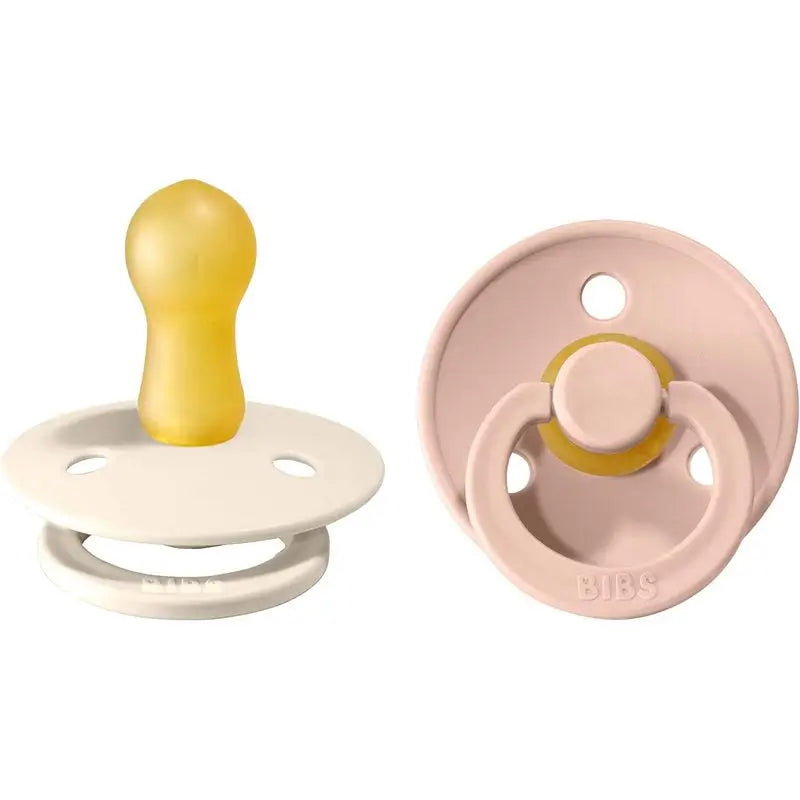 BIBS 2 Chupetes Colour Round Blush/Ivory 6/18 Meses