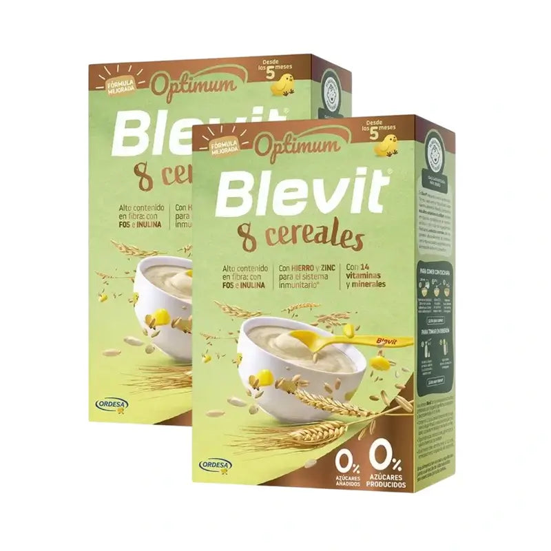 Blevit Infant Feeding Optimum 8 Cereals, 2X250 Grs