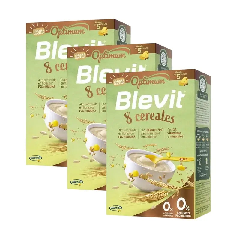 Blevit Infant Feeding Optimum 8 Cereals, 3X250 Grs