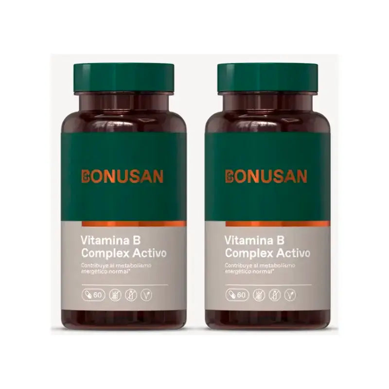 Complexe de vitamines B actif Bonusan, 2 x 60 capsules