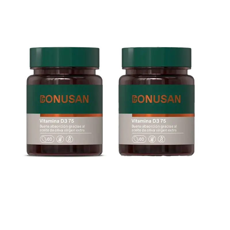 Bonusan Vitamin D3 Forte 75 , 2X60 Pearls
