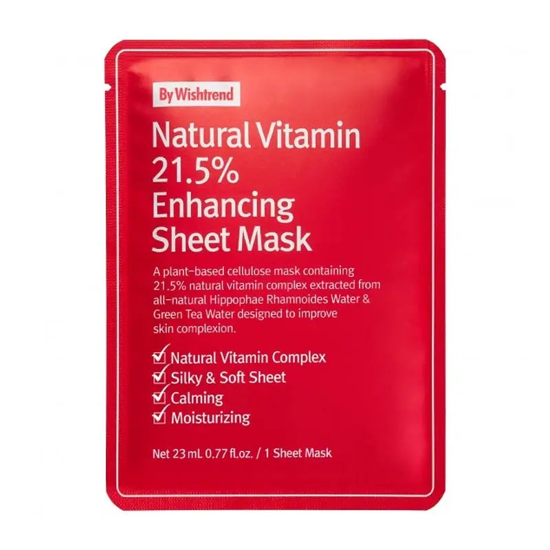 By Wishtrend Natural Vitamin 21.5% Enhancing Sheet Mask , 23 ml