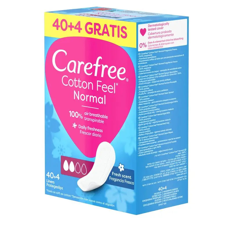 Carefree Cotton Feel Normal Fresh Fragrance 40+4Packs
