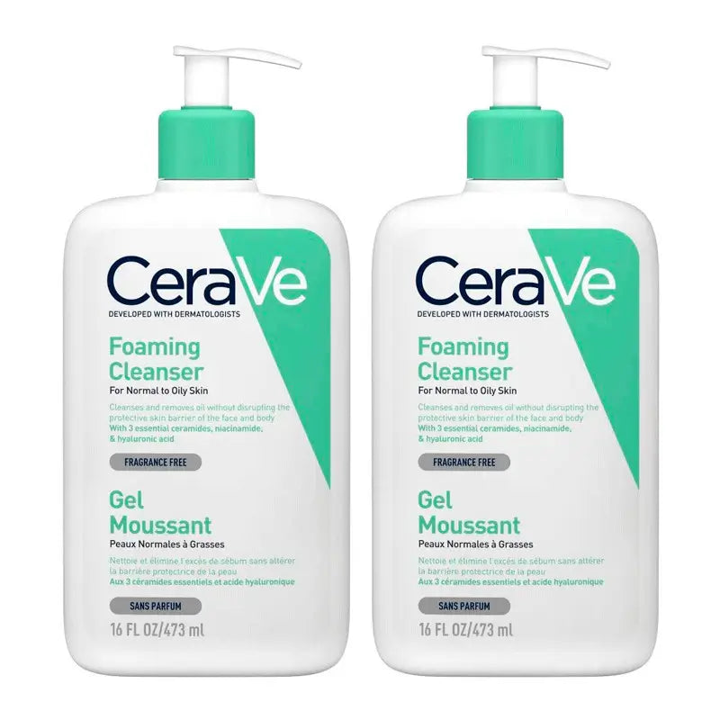 CeraVe Duplo Foaming Gel Cleanser, 2X473 ml