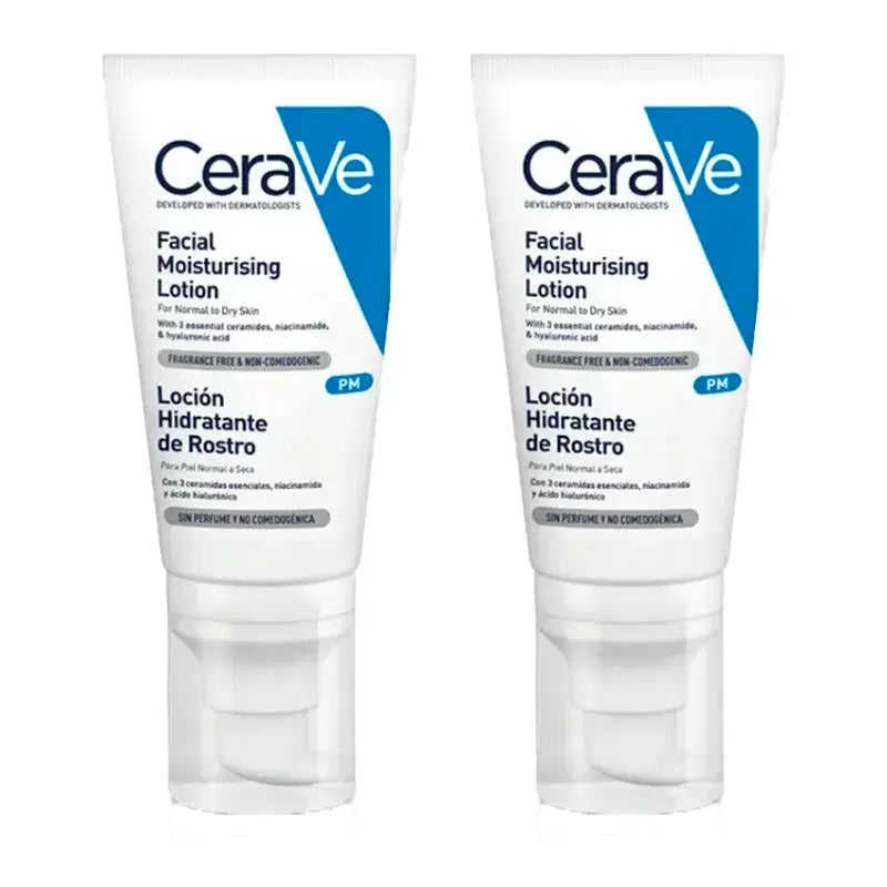 CeraVe Duplo Face Moisturising Lotion, 2X52 Ml