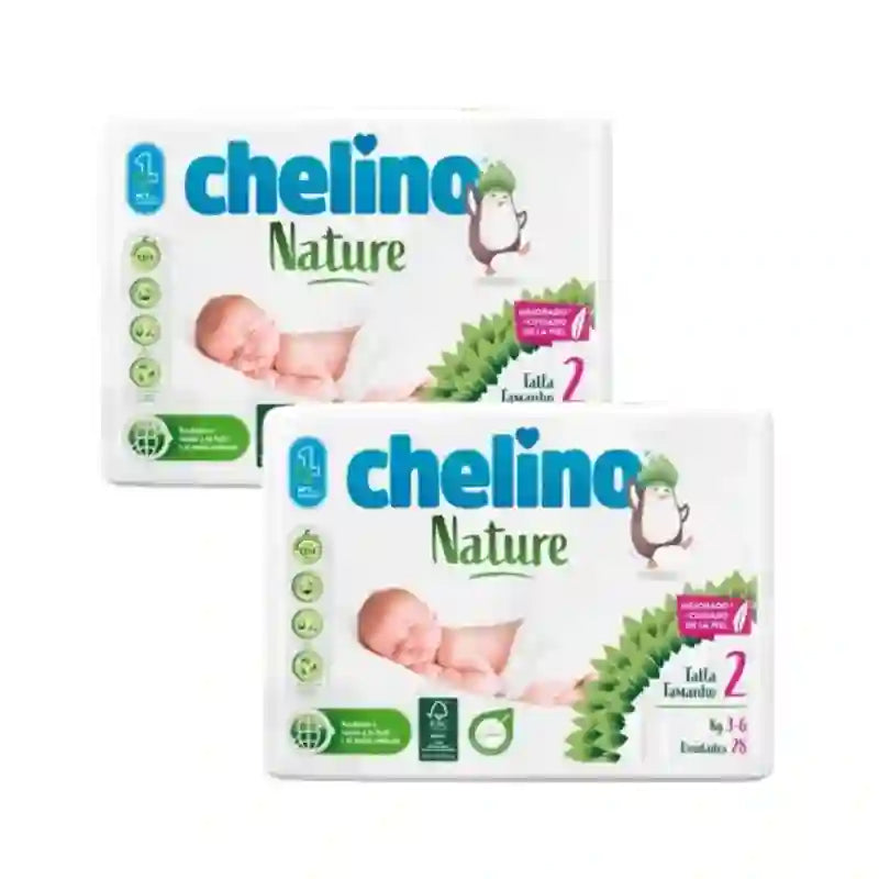 Chelino Nature Nappy Size 2 (3-6 Kg) , 2X28 Units