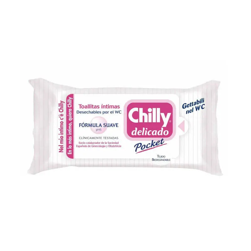 Chilly Pocket Delicate Intimate Hygiene Gel 12 Wipes