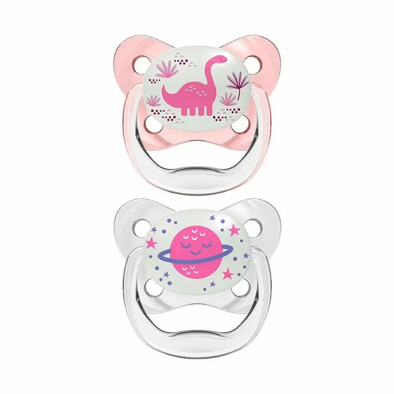 Chupete Prevent Nocturno T2 6-18 Meses Rosa