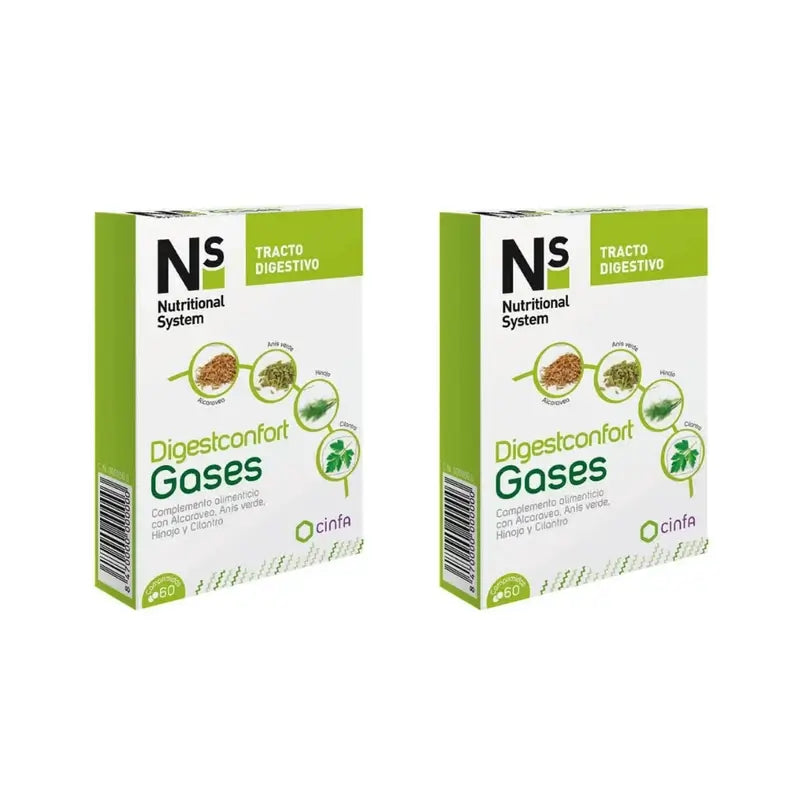 Cinfa Ns Digestconfort Gases, 2X60 Tablets