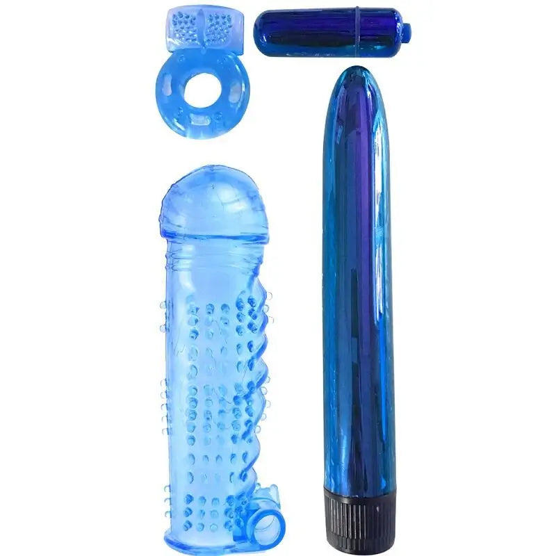 Classix Kit Para Parejas Con Anillo, Funda Y Balas Azul