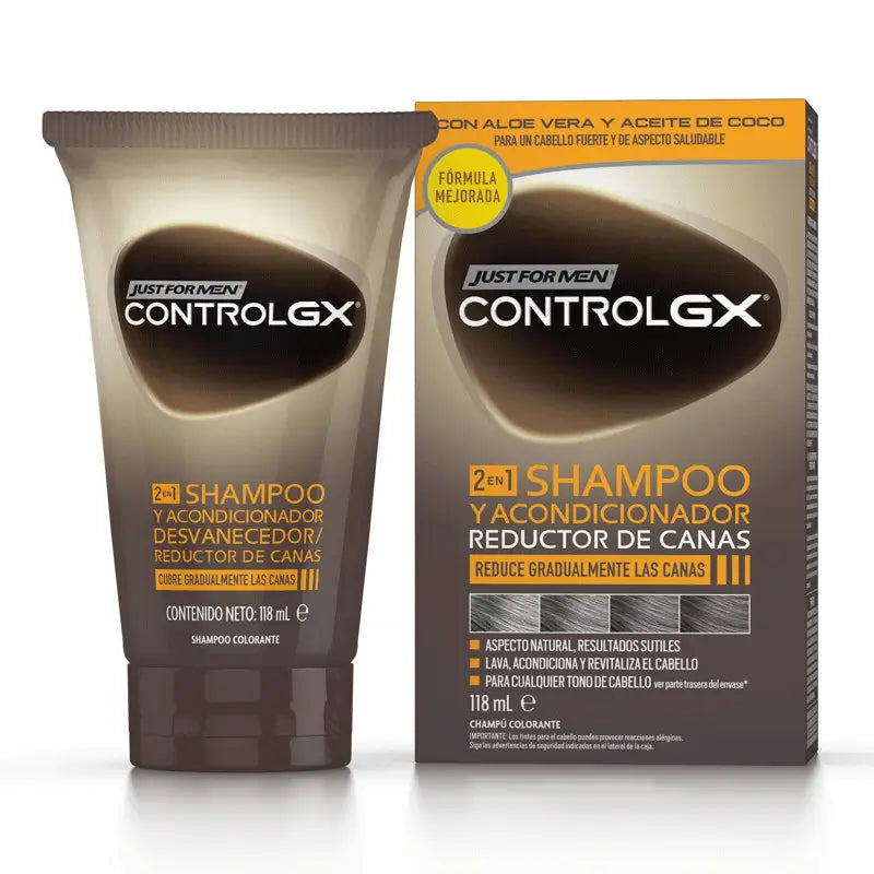 Just For Men Control Gx Grey Hair Reducer 2 In 1 Shampoo and Conditioner 118 ml