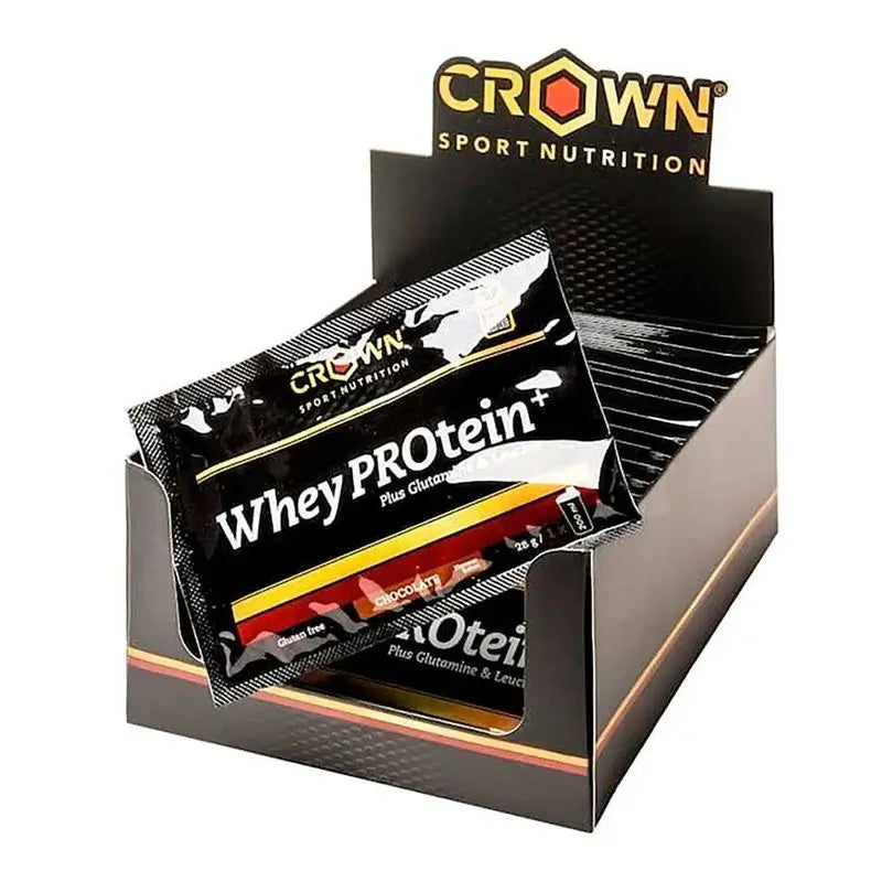 Crown Sport Nutrition Whey Protein + Chocolate Monodosis , 18 x 28 gr