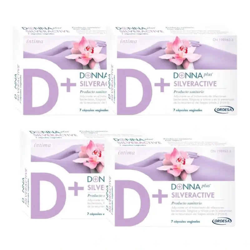 Donnaplus Silveractive Pack 4 x 7 Vaginal Capsules