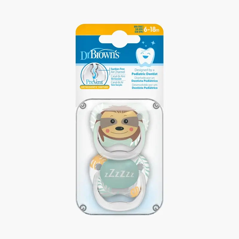 Dr.Brown's Prevent Classic Animal Faces Pacifier T2 6-18 Months - Girl