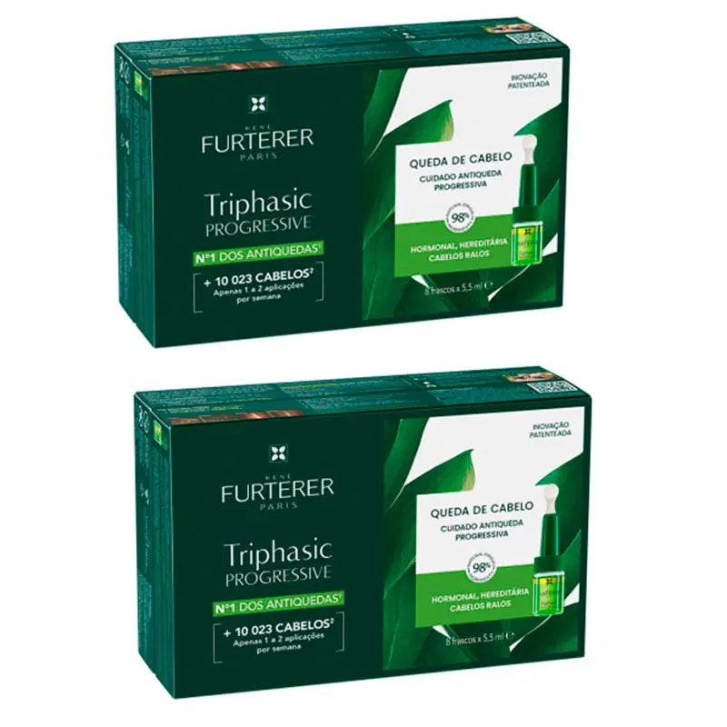 Rene Furterer Pack Triphasic progressive progressive hair loss, 8 bottles