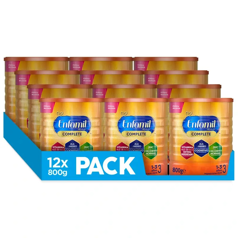 Enfamil Complete 3 Growing-Up Milk, 12 X 800g