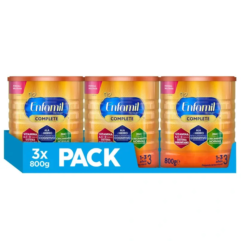 Enfamil Complete 3 Growing-Up Milk, 3 X 800g