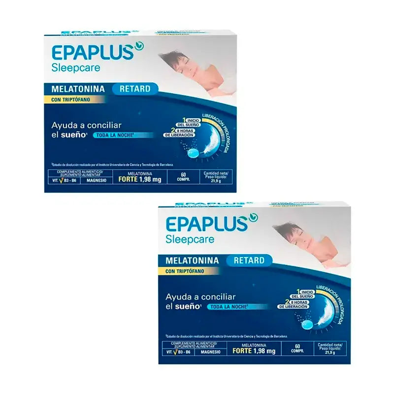 Epaplus Sleepcare Melatonin Retard With Tryptophan Pack 2 x 60 tablets