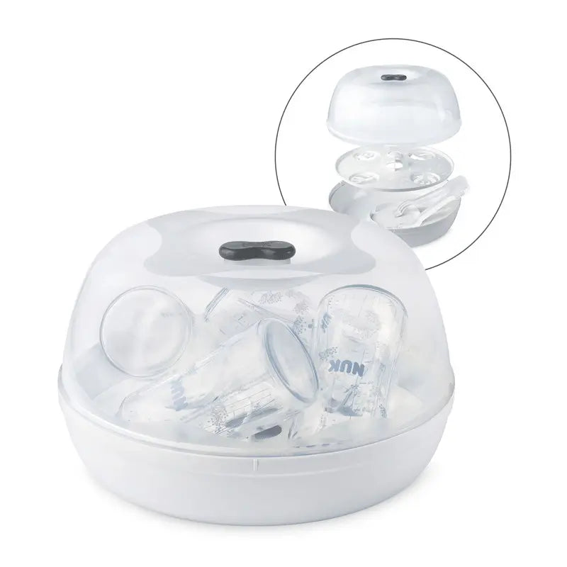 Nuk microwave steriliser helps clean bottles