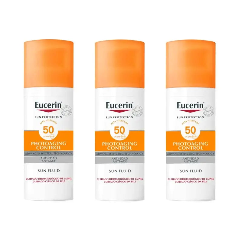 Eucerin Solar Photoaging Control Anti Age Spf50, 3X50 Ml