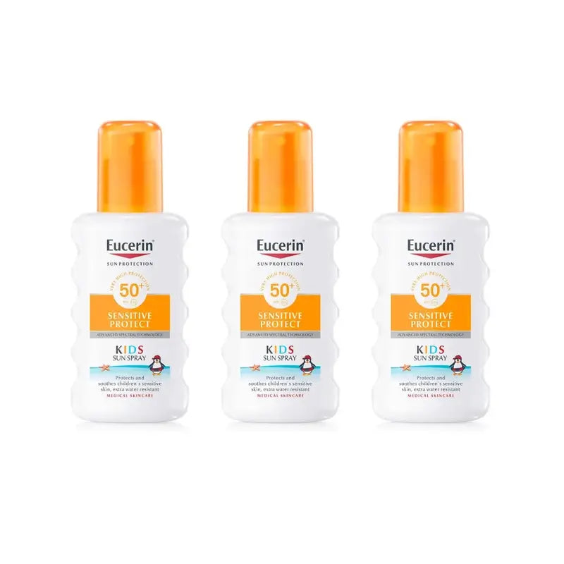 Eucerin Solar Sensitive Protect Kids Kids Sun Spray Spf50+, 3X200 Ml